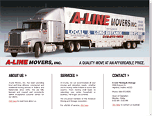 Tablet Screenshot of alinemovers.com